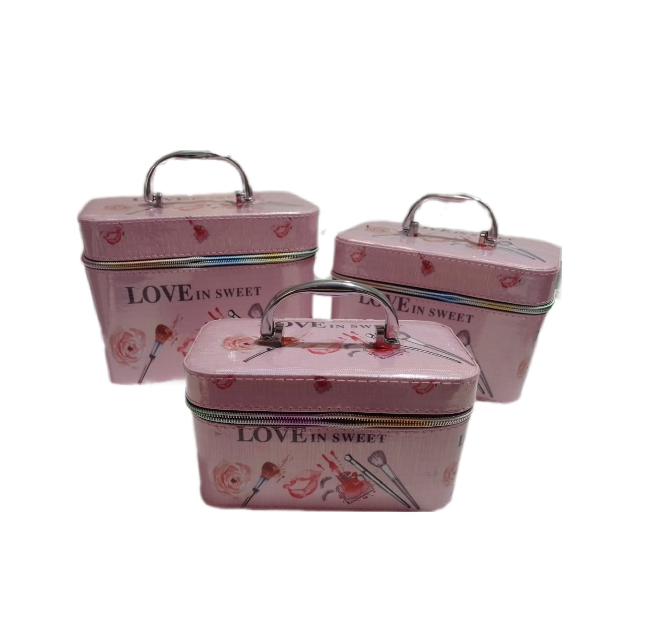 Cosmetiquera Para Maquillaje Estuche Neceser 3 Piezas