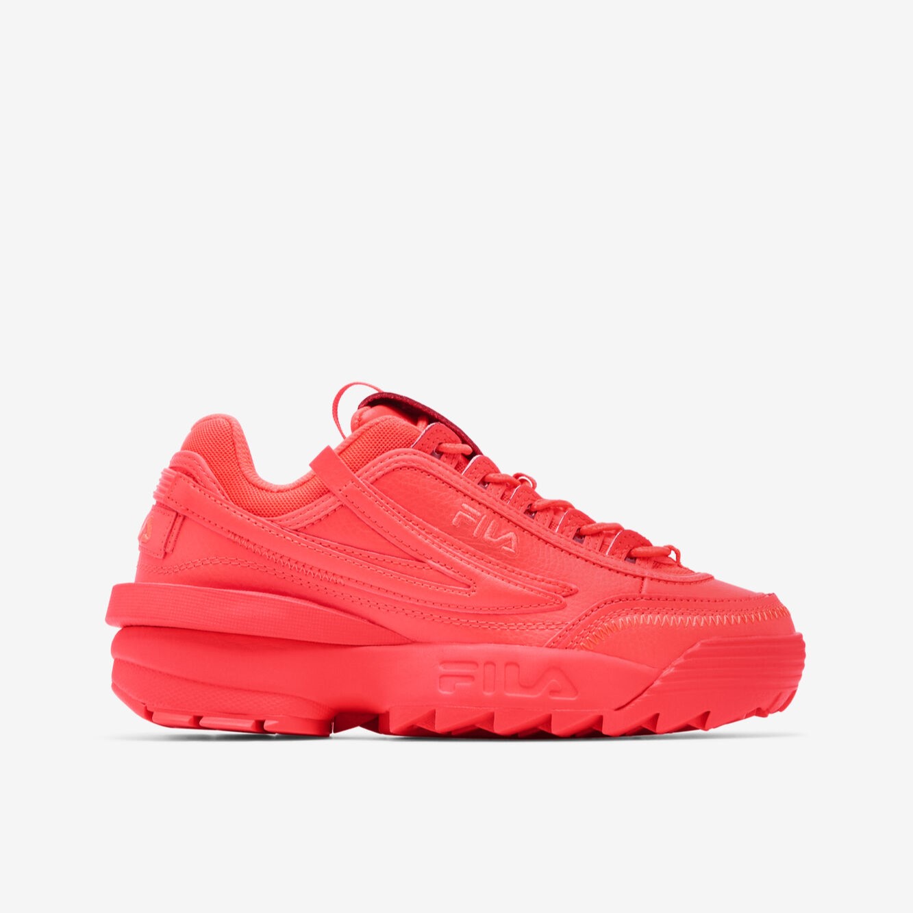 Tenis Fila Disruptor II EXP Naranja Fosforescente de Dama Original