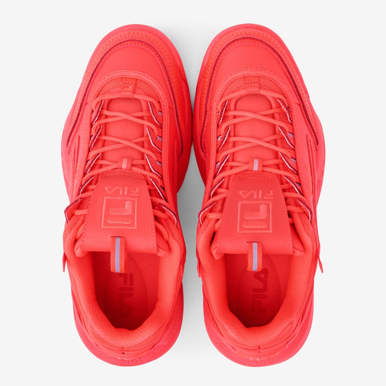 Tenis Fila Disruptor II EXP Naranja Fosforescente de Dama Original