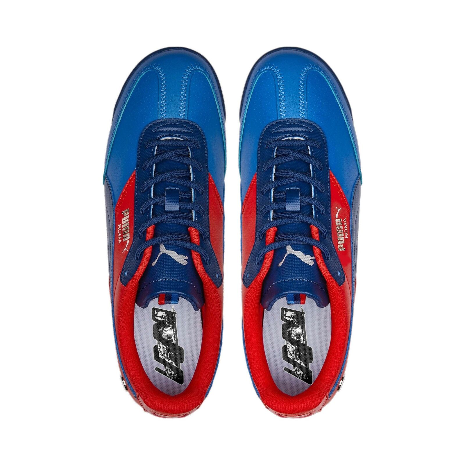 Tenis Puma Roma BMW Azul Rojo de Caballero Original