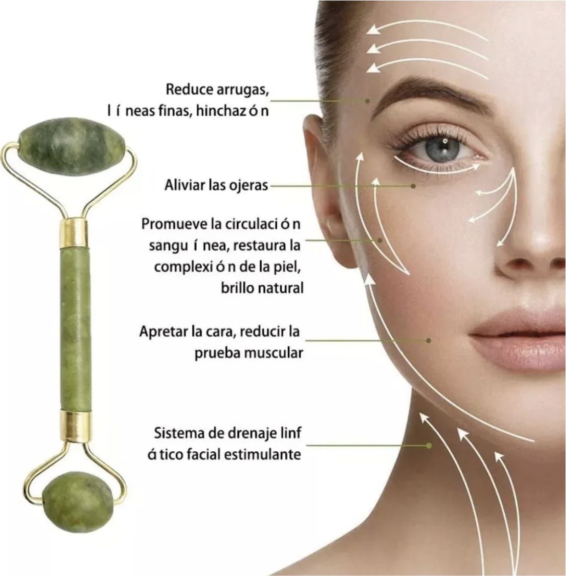 Rodillo Jade y Gua Shua Majaseador Facial