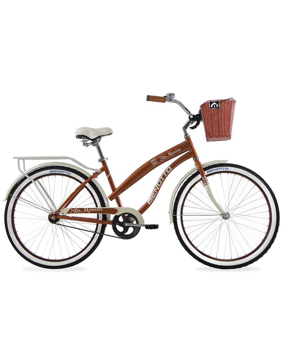 Bicicleta BENOTTO City STA. MONICA R26 Acero 1V.  Blanco/Cobrizo