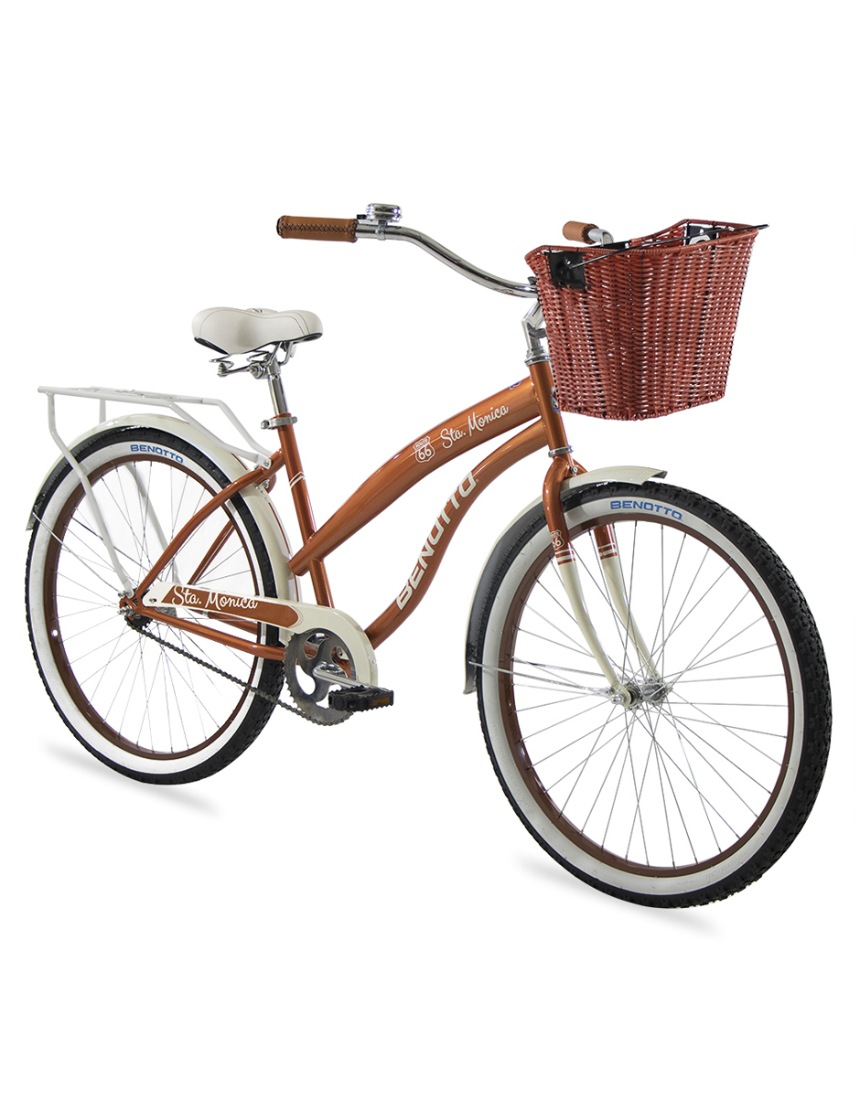 Bicicleta BENOTTO City STA. MONICA R26 Acero 1V.  Blanco/Cobrizo