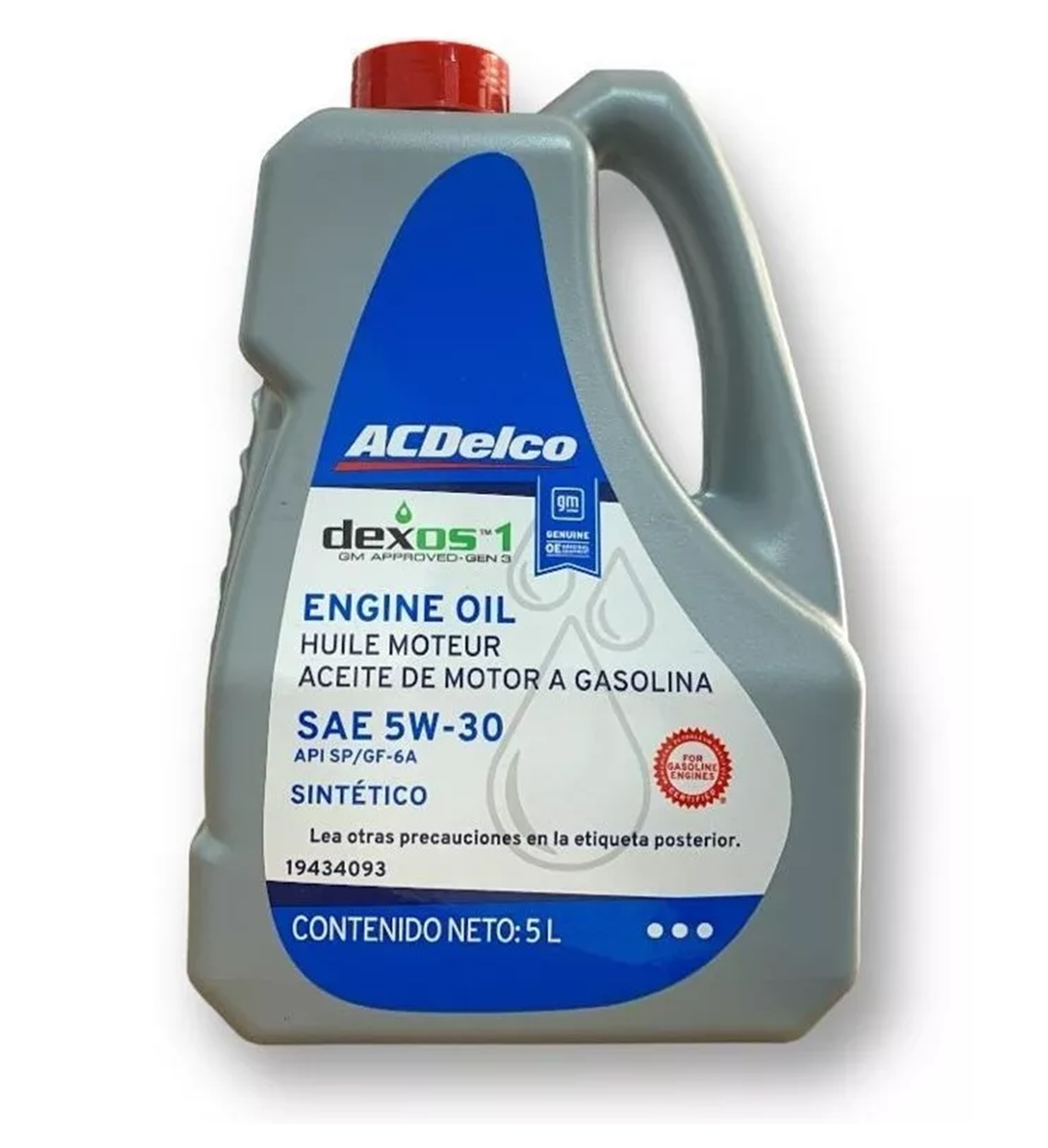 Aceite Sintético 5w30 Dexos1 Gen 3 ACDelco 5L 