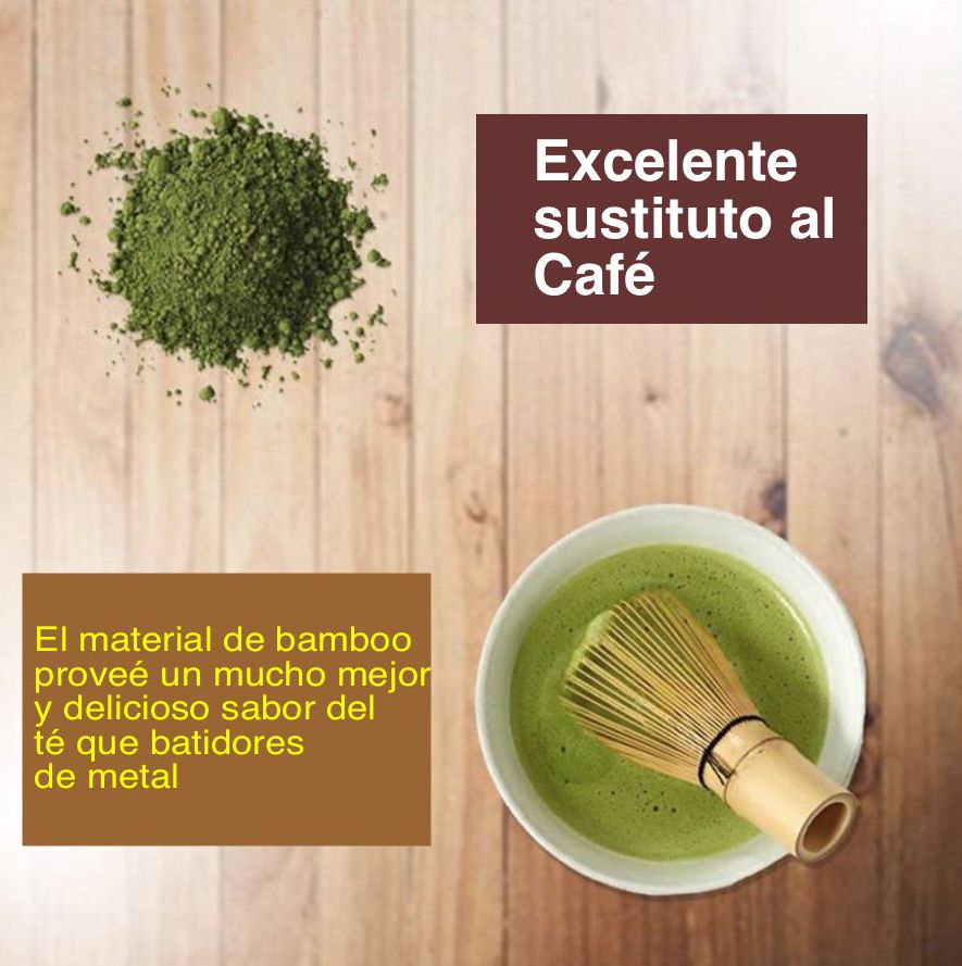 Kit Preparacion Matcha Te Verde Batidor Chasaku Bambu
