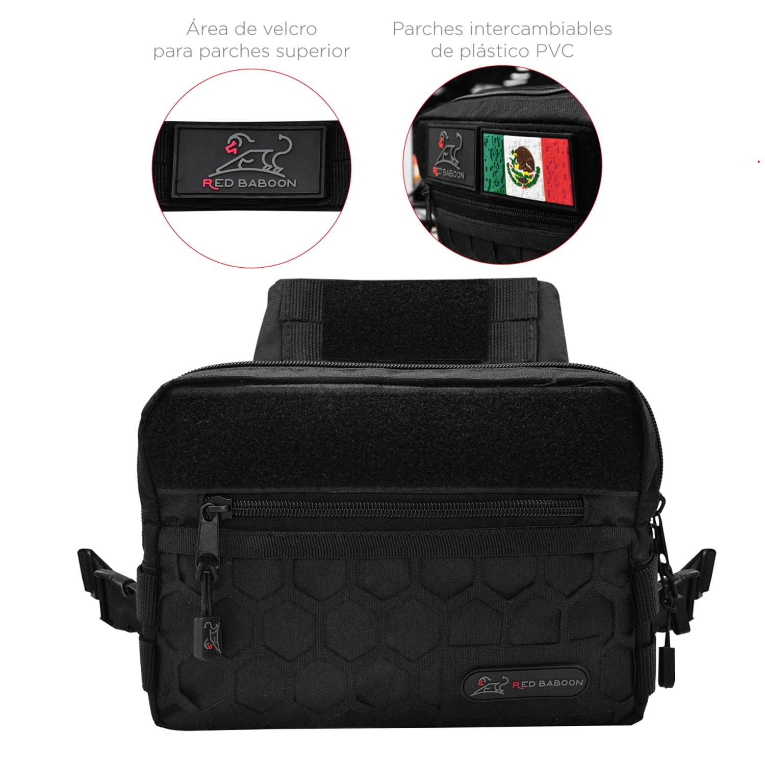 Chest Bag Red Baboon Cuad Múltiples Compartimientos Pechera Tactica para Hombre