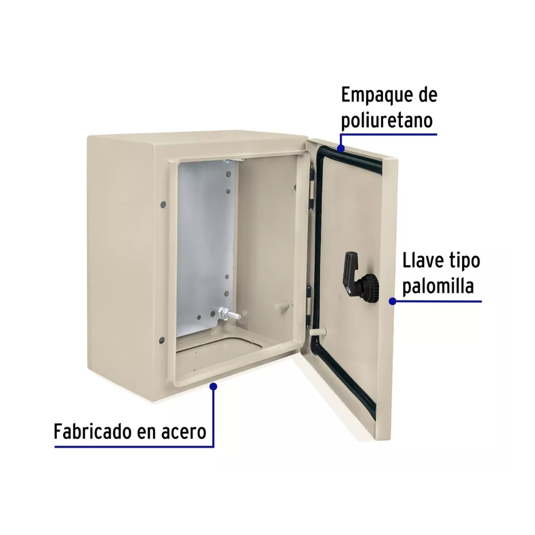 Gabinete Caja Metálica, 30 X 25 Cm Con Proteccion Ip66