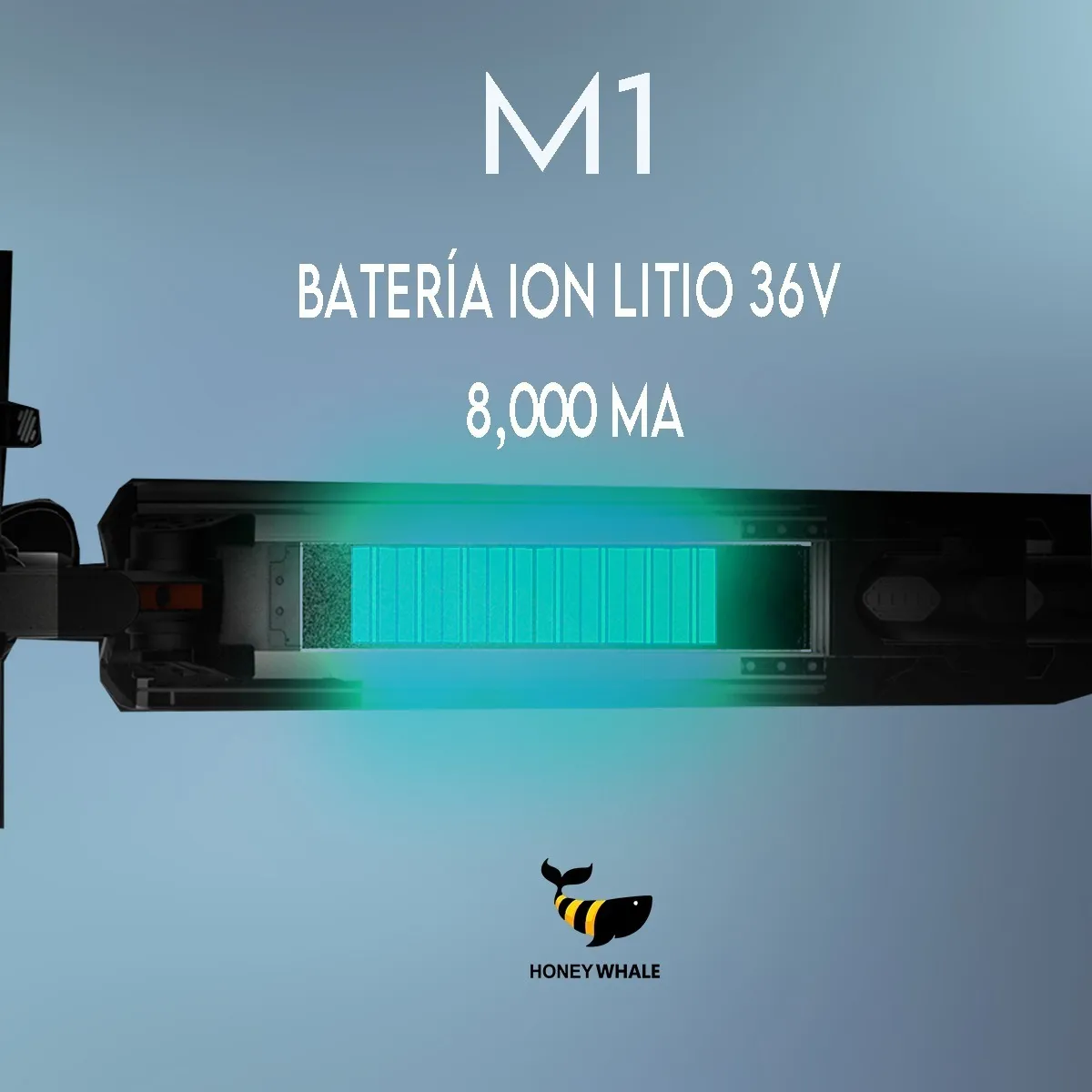 Scooter Eléctrico Honey Whale M1 PRO Blanco