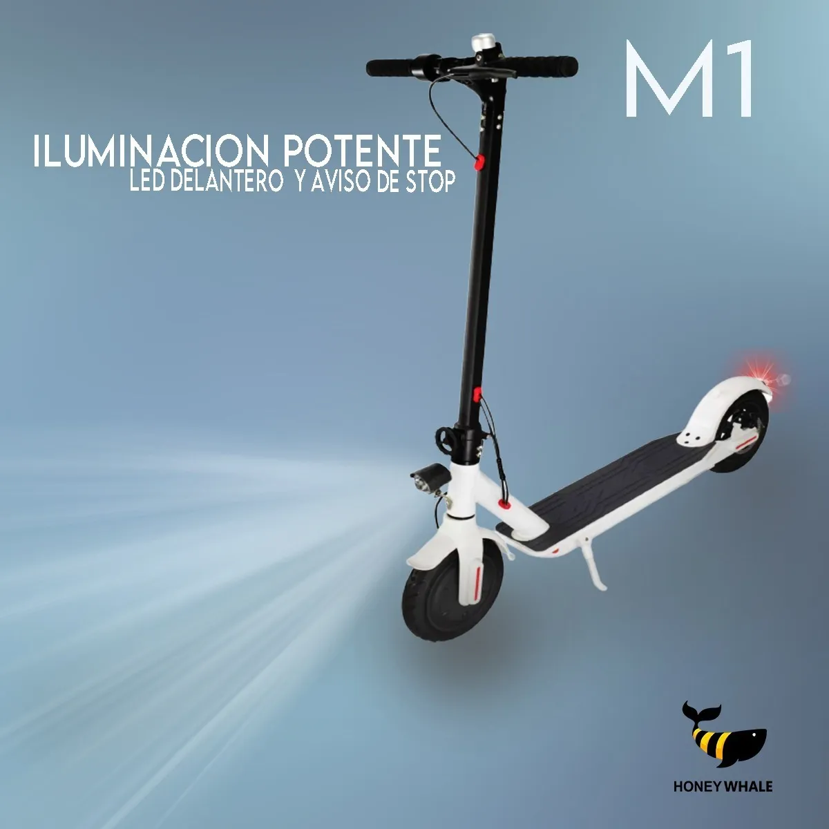 Scooter Eléctrico Honey Whale M1 PRO Blanco