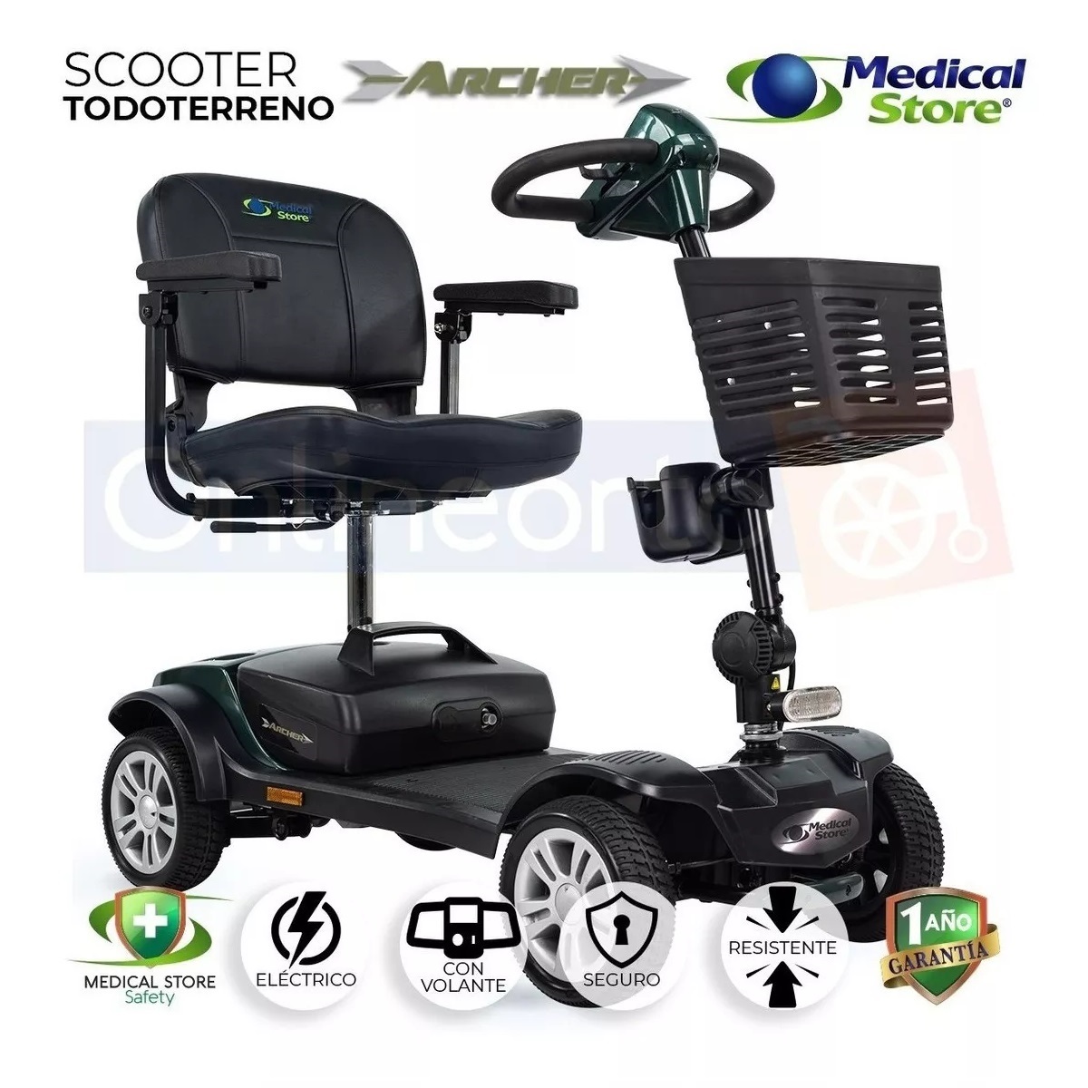 Silla De Ruedas Scooter Eléctrico 4 Ruedas Desmontable Medical Store