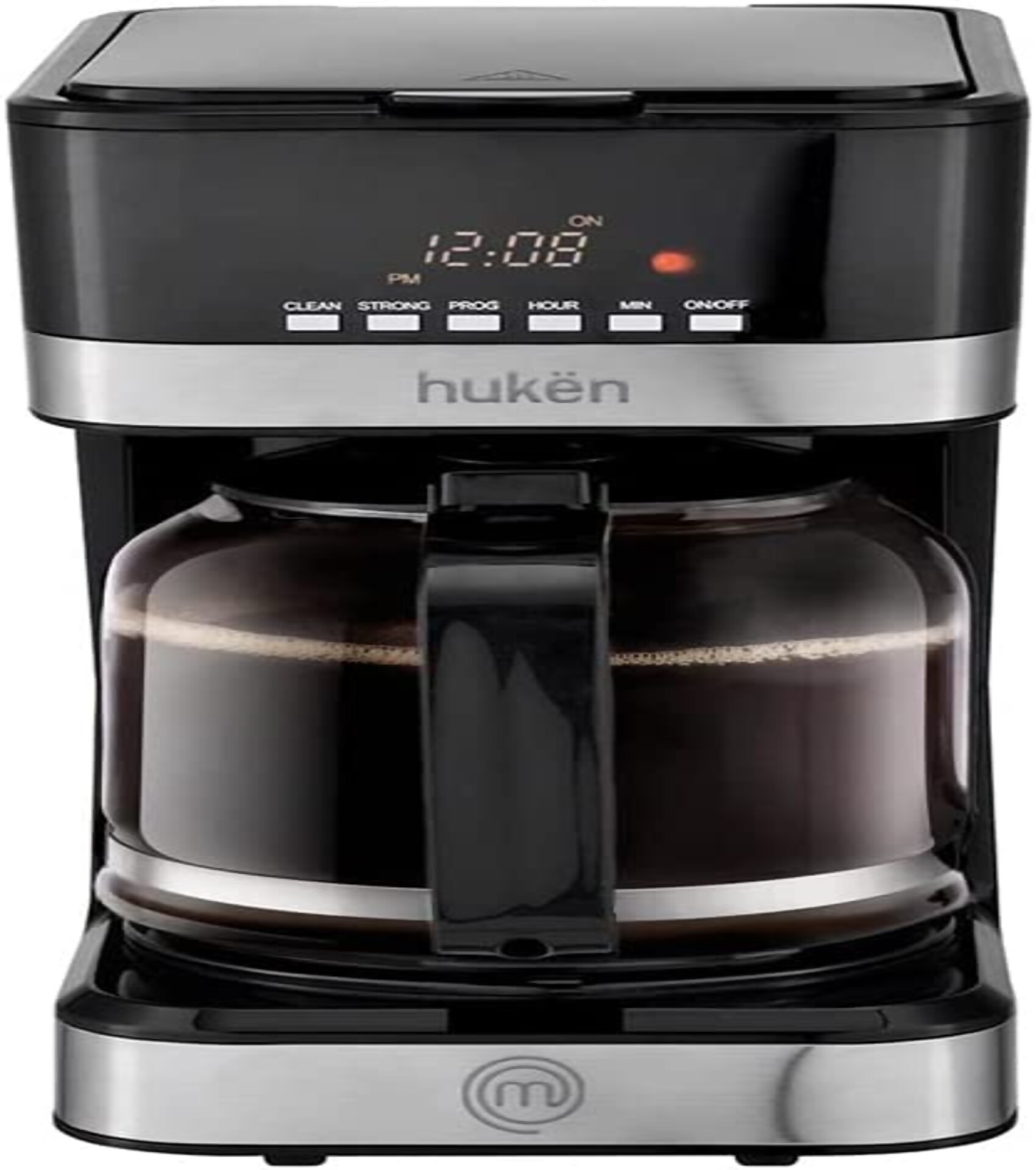 Masterchef by Hukën Cafetera inteligente 12 tazas Programable Pantalla digital 900 W Modelo MK-DCM-12P