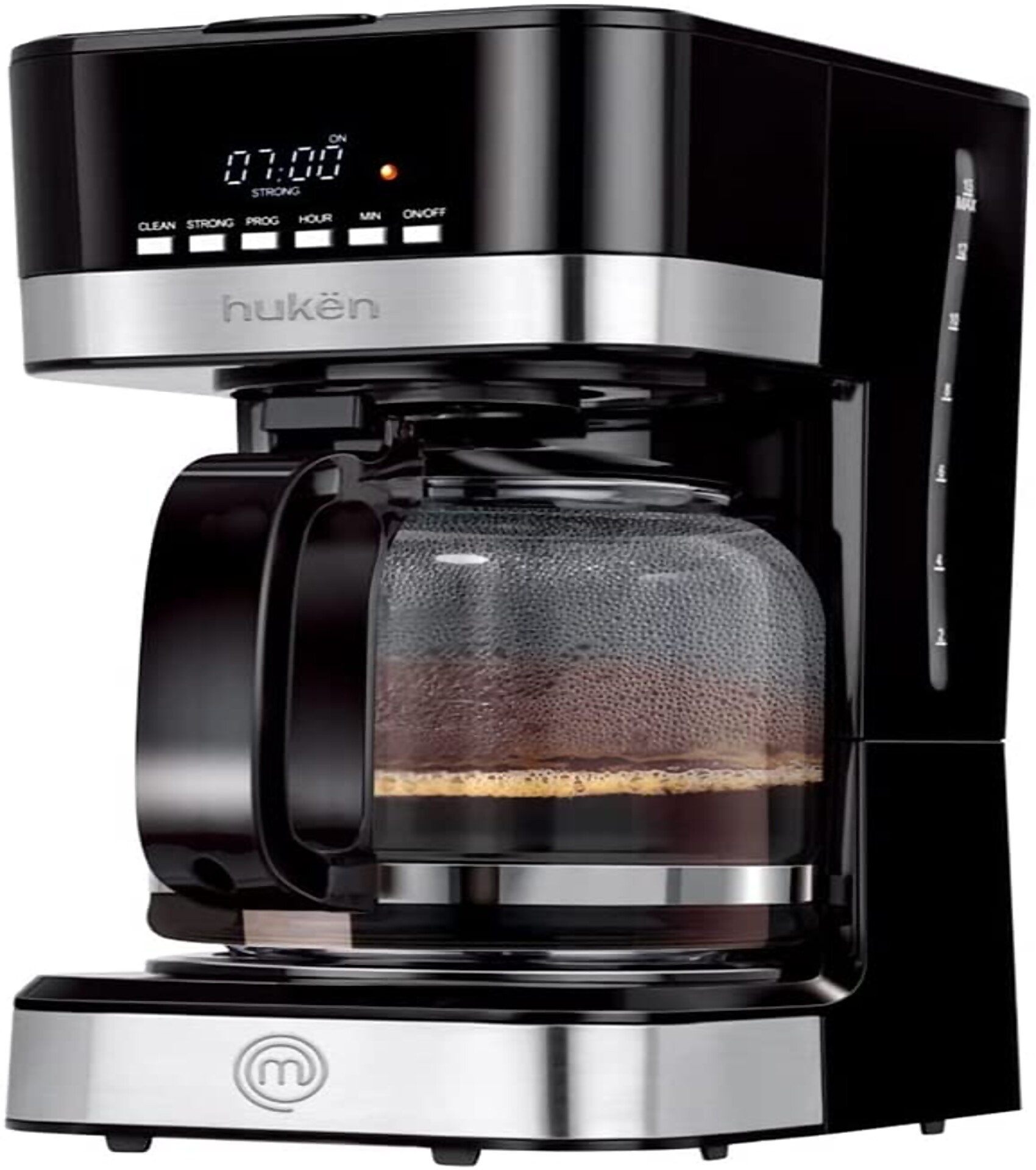 Masterchef by Hukën Cafetera inteligente 12 tazas Programable Pantalla digital 900 W Modelo MK-DCM-12P