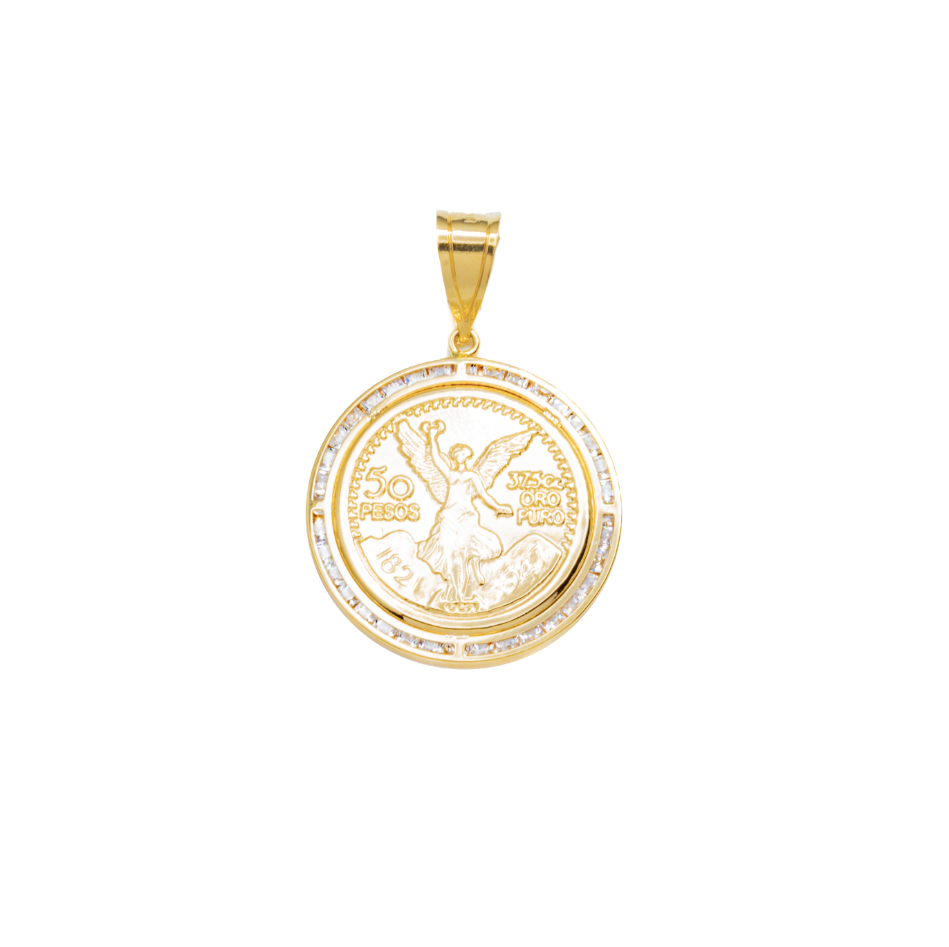 Medalla Estilo Centenario Oro Italiano 14 Kilates.