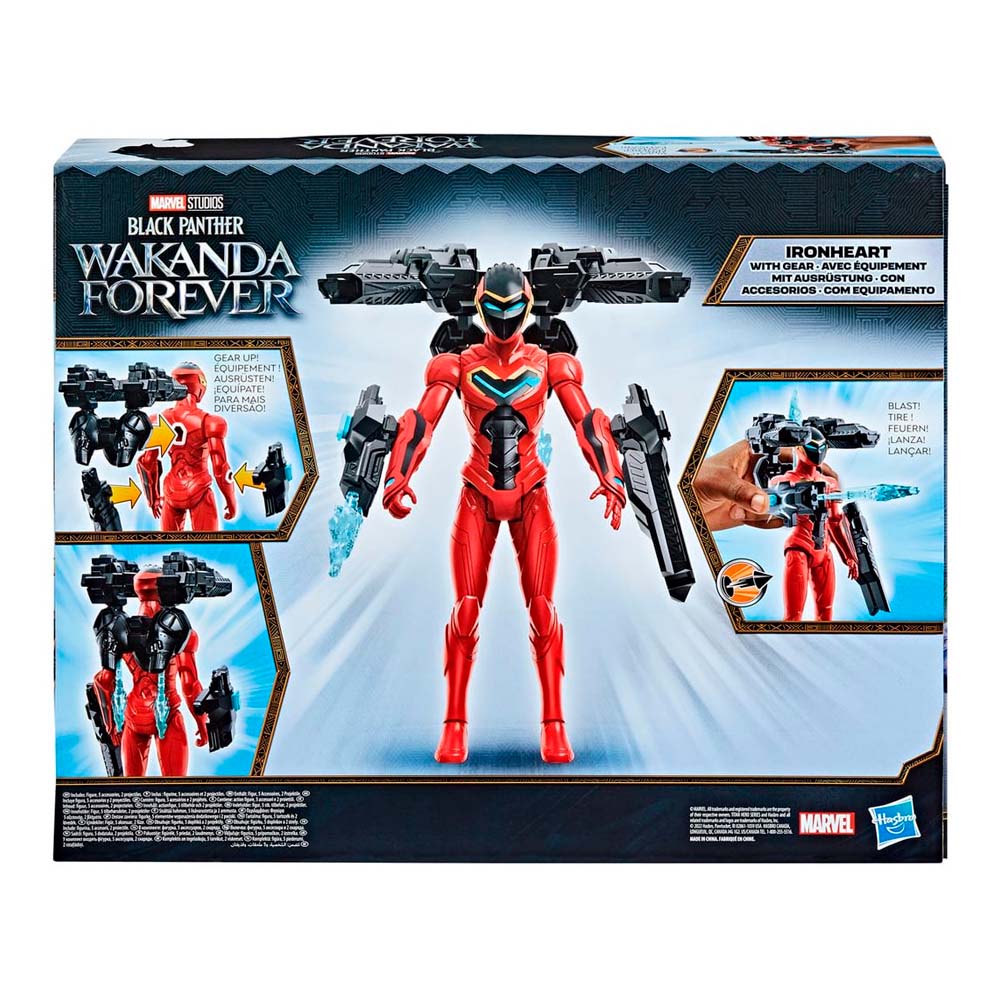 Figura de Acción Hasbro Black Panther Wakanda Forever Ironheart F3347 Marvel Serie Titan Hero 