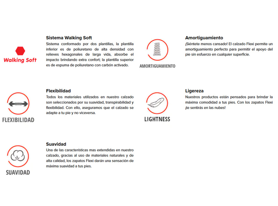 Zapato Mujer Flexi 110303 Casual Walking Soft Piel Oporto