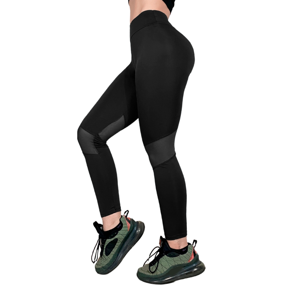 Mallon Lycra Leggins Mujer Licra Gym Casual Malla Talle Alto