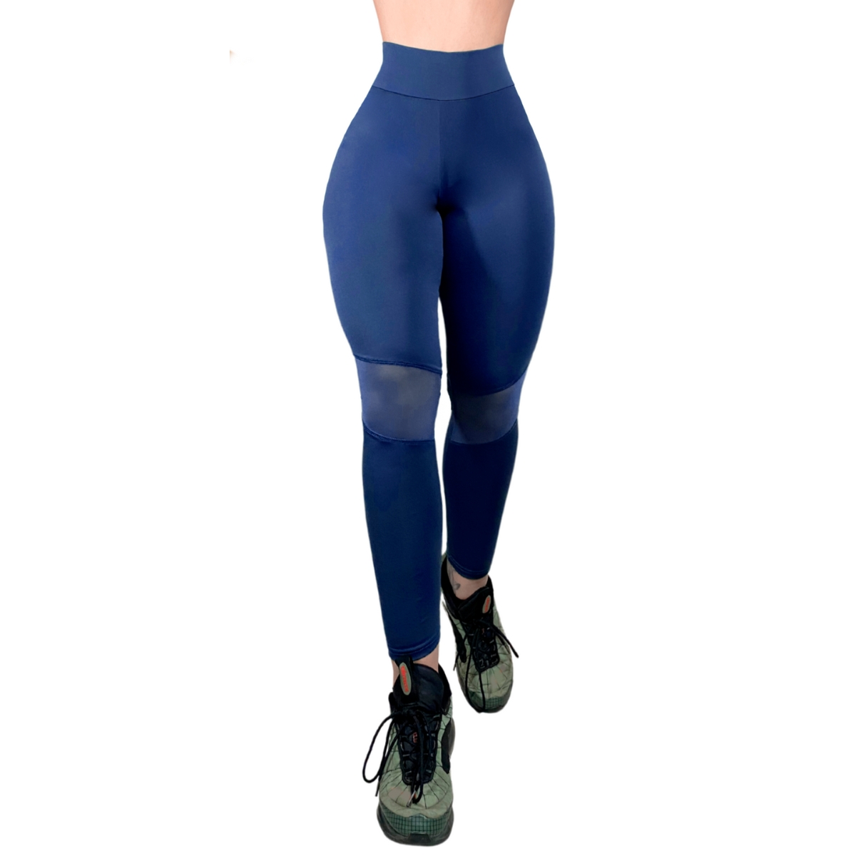 Mallon Lycra Leggins Mujer Licra Gym Casual Malla Talle Alto