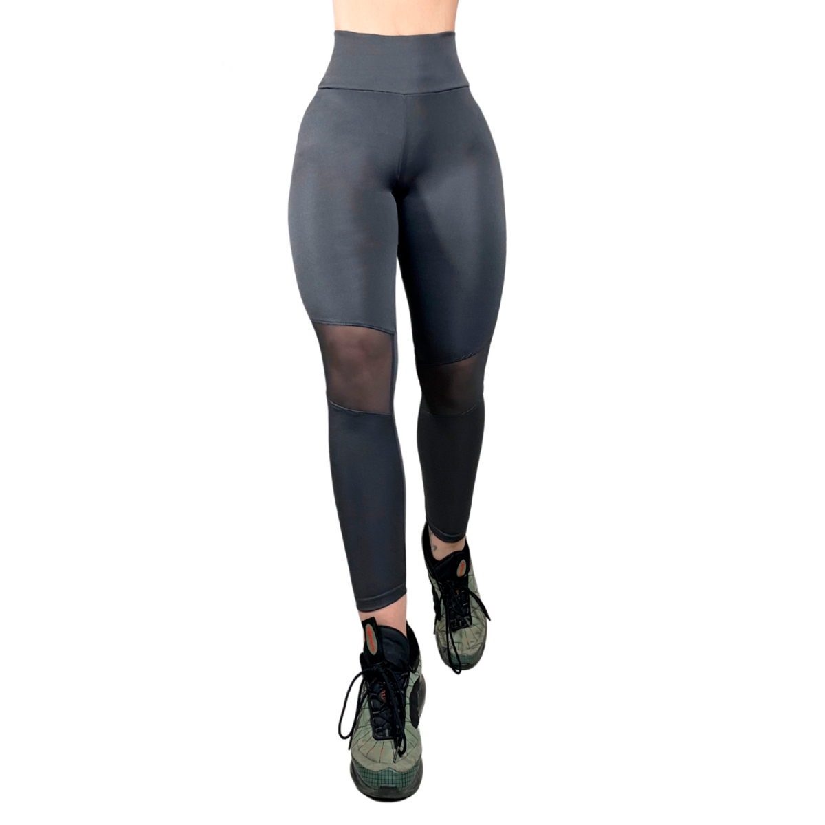 Mallon Lycra Leggins Mujer Licra Gym Casual Malla Talle Alto