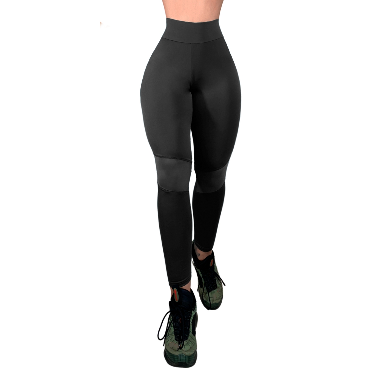 Mallon Lycra Leggins Mujer Licra Gym Casual Malla Talle Alto