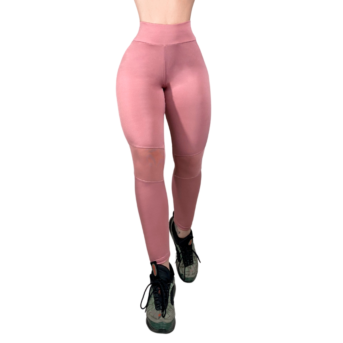 Mallon Lycra Leggins Mujer Licra Gym Casual Malla Talle Alto