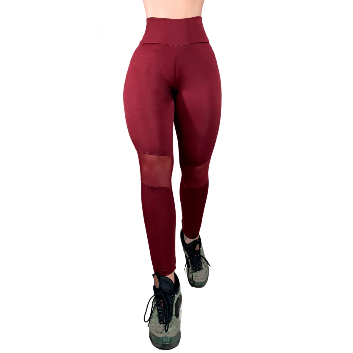 Mallon Lycra Leggins Mujer Licra Gym Casual Malla Talle Alto