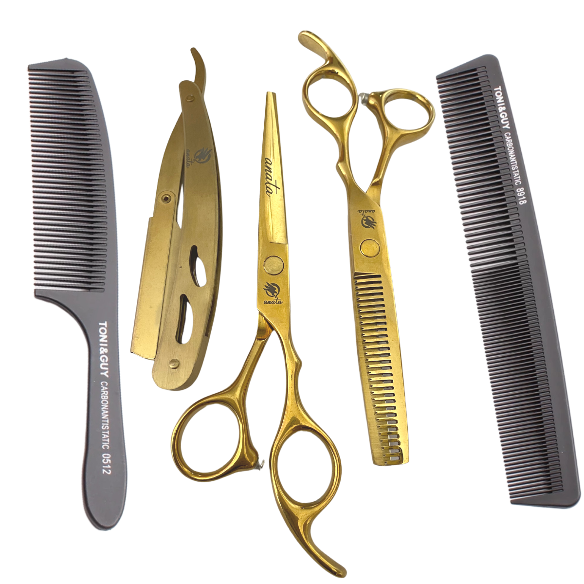 Kit de tijeras para corte de cabello profesionales barbero estilista 6.0 Pulgadas ANATA