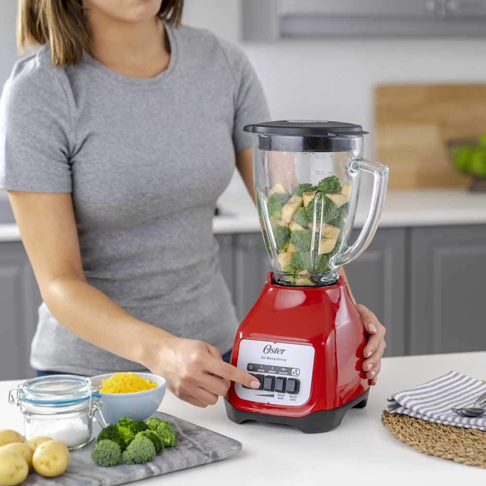 Licuadora Oster 2 velocidades más pulso y vaso de vidrio BLSTKAGRPB-RO