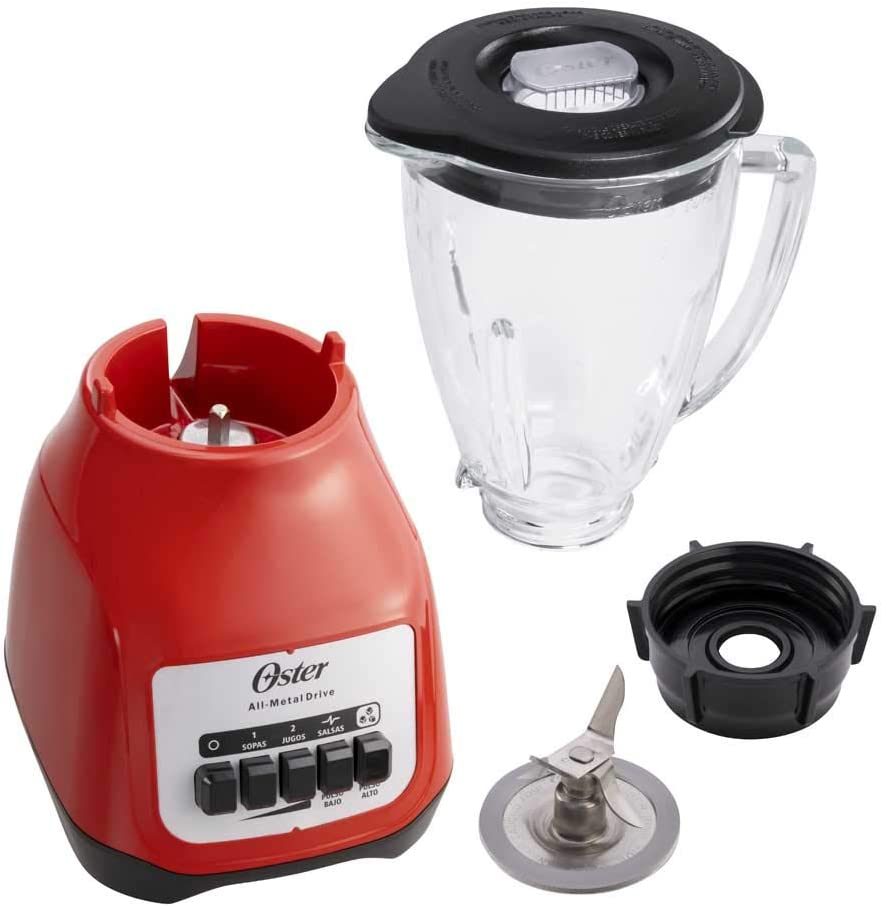 Licuadora Oster 2 velocidades más pulso y vaso de vidrio BLSTKAGRPB-RO