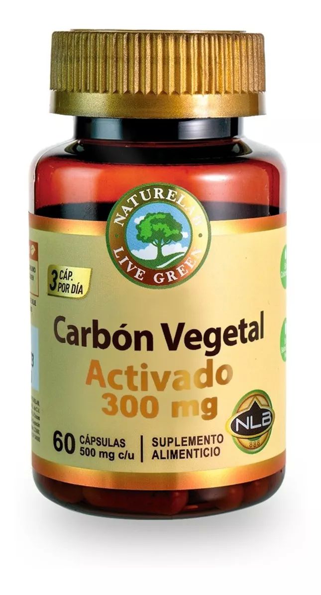 Carbón Vegetal Activado 300 Mg 60 Cápsulas - Naturelab