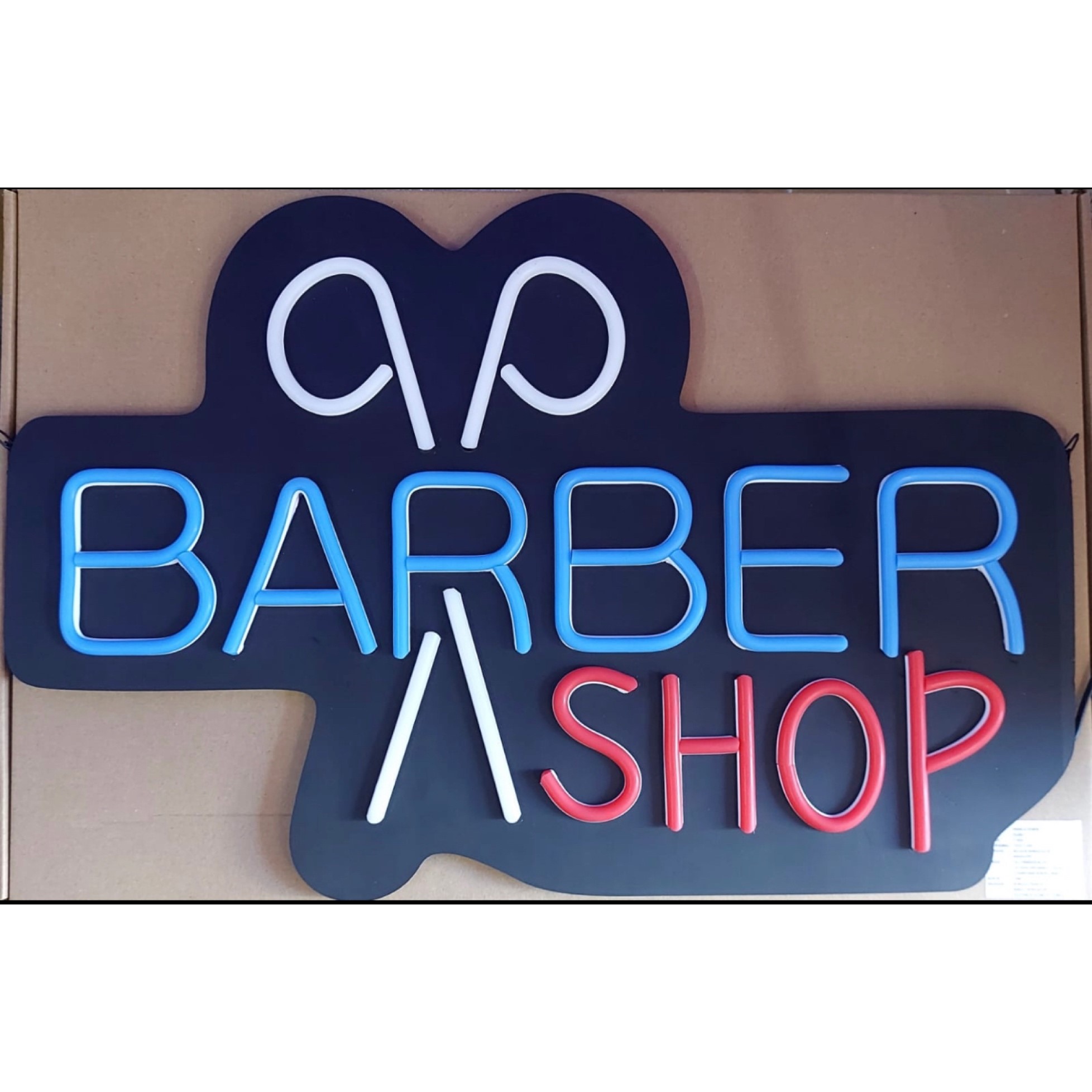 LETRERO BARBER SHOP NEON DALE UN TOQUE DISTINTIVO A TU BARBERIA