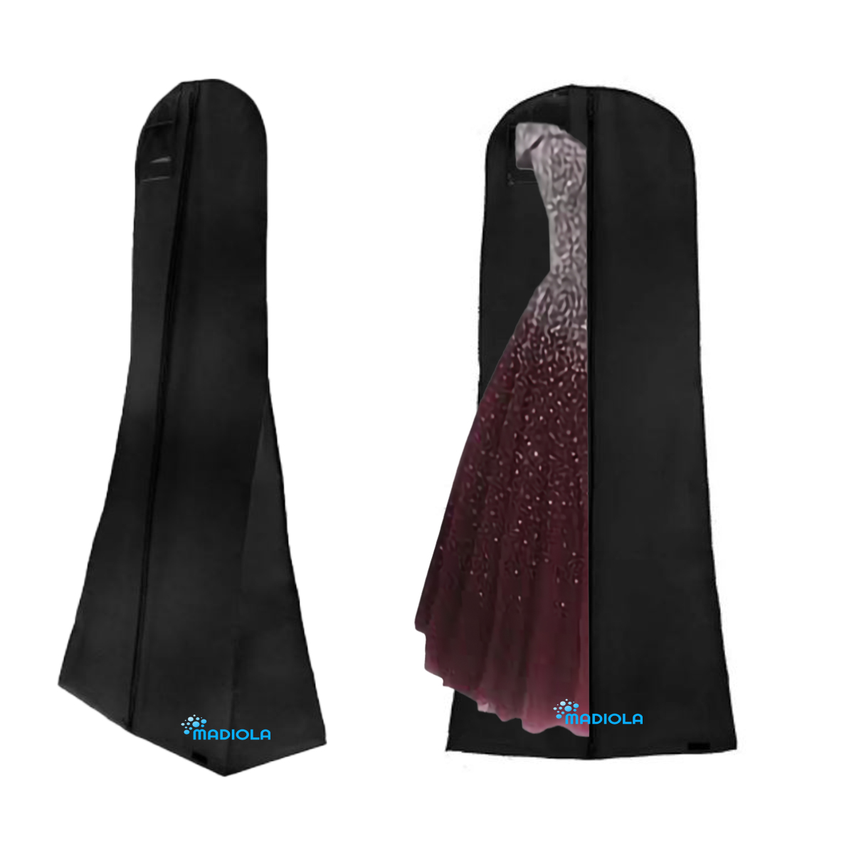 Funda para vestido de novia, funda para vestido largo, abrigos, vestido fiesta. Bolsa de ropa para viajar