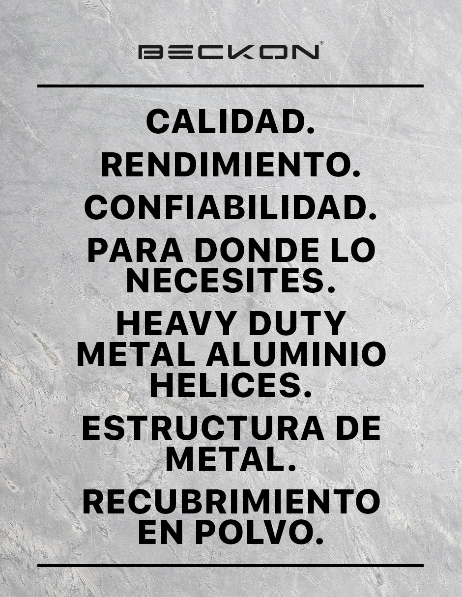 Ventilador de pedestal pared 2 en 1 uso rudo industrial bodega eventos 50cm Beckon