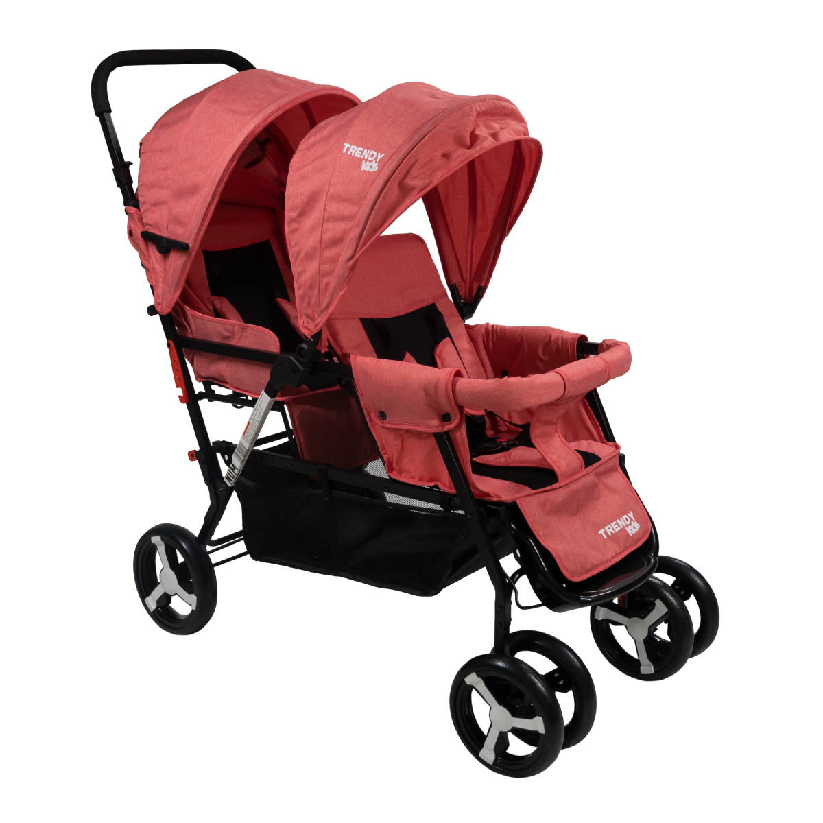 Carriola Para Bebé Doble Trendy Kids Twiny Reclinable Coral
