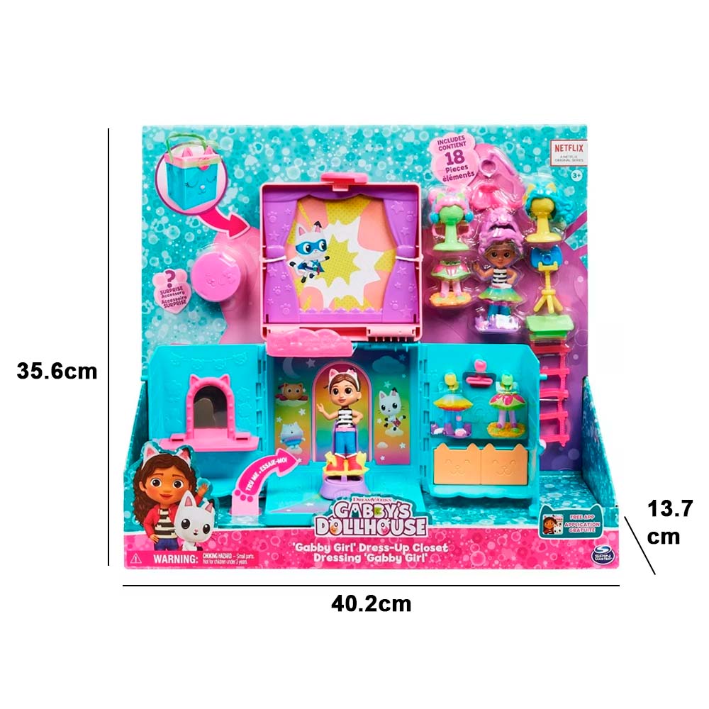 Set de Juego Spin Master Closet de Arcoiris de Gaby Gaby 6064153 Portatil