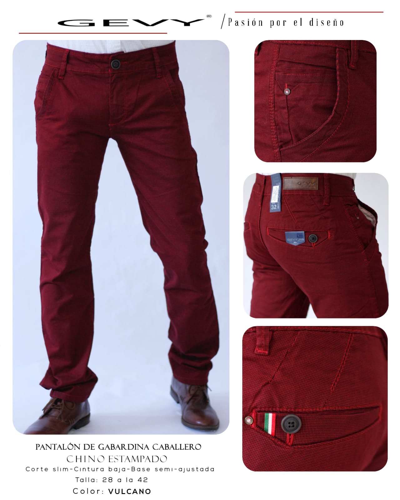 Pantalon Gevy Gabardina