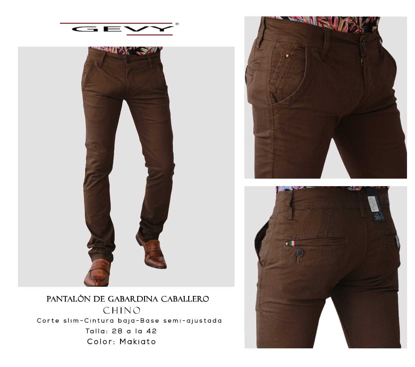 Pantalon Gevy Gabardina