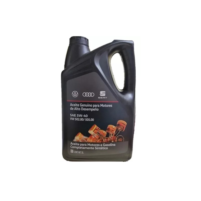 Aceite Sintético Vw Audi Seat 5w40 Garrafa 5 Litros