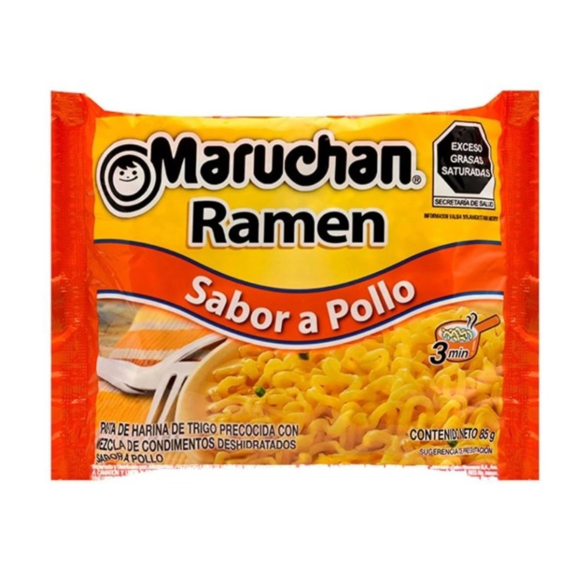 Sopa instantánea Maruchan ramen Sabor Pollo 24 Piezas, 85 Gramos c/u