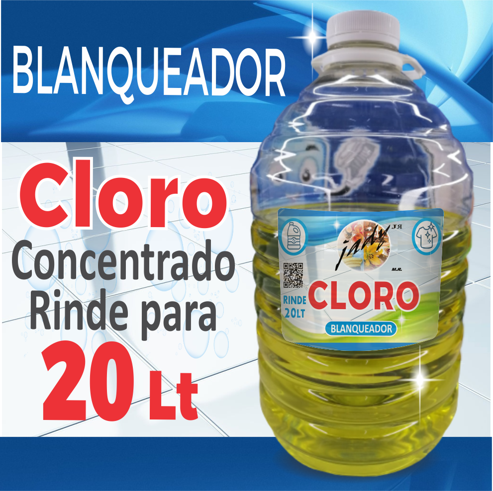 Cloro Blanqueador Concentrado para 20 litros Plim01