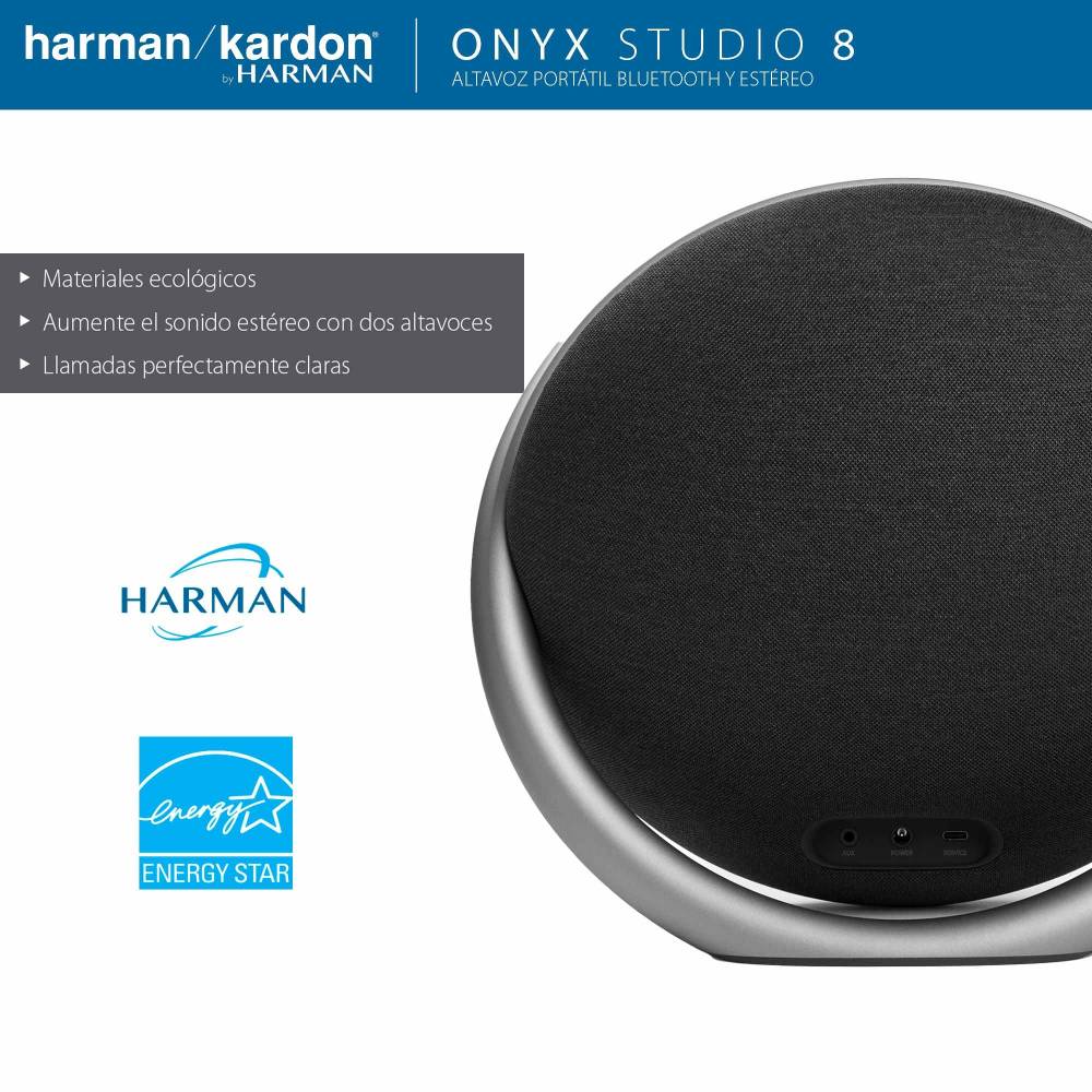 Bocina inalámbrica Harman Kardon Onyx Studio 8, portátil con bluetooth Modelo Negro
