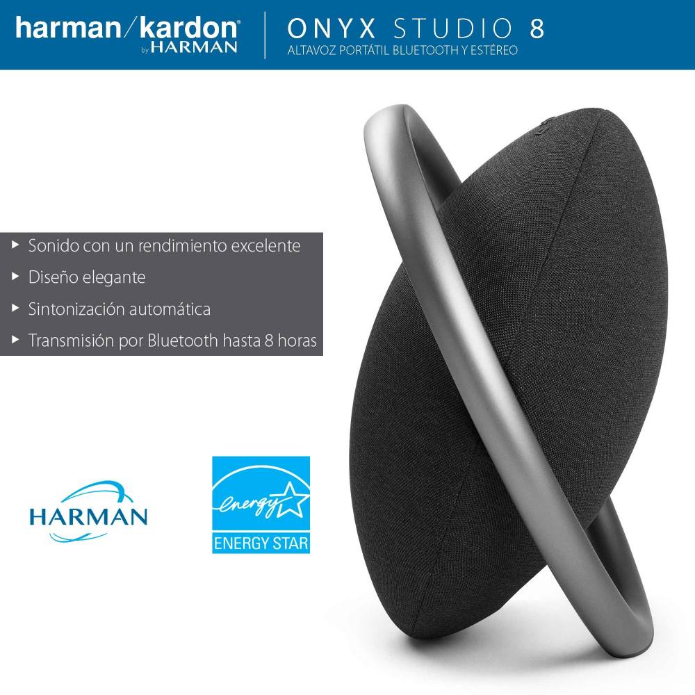 Bocina inalámbrica Harman Kardon Onyx Studio 8, portátil con bluetooth Modelo Negro