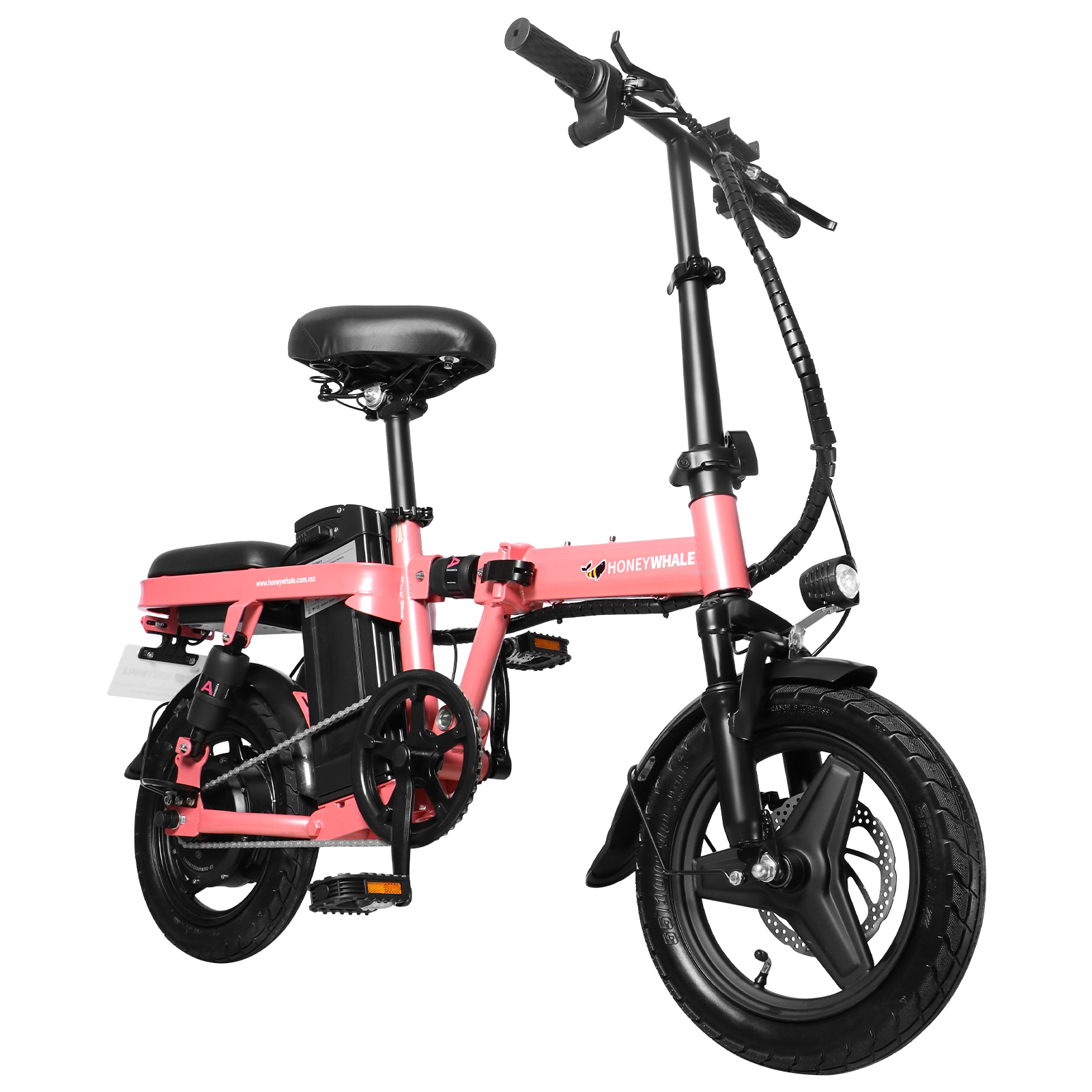 Bicicleta Eléctrica Plegable Honey Whale S6-S Pro Rosa