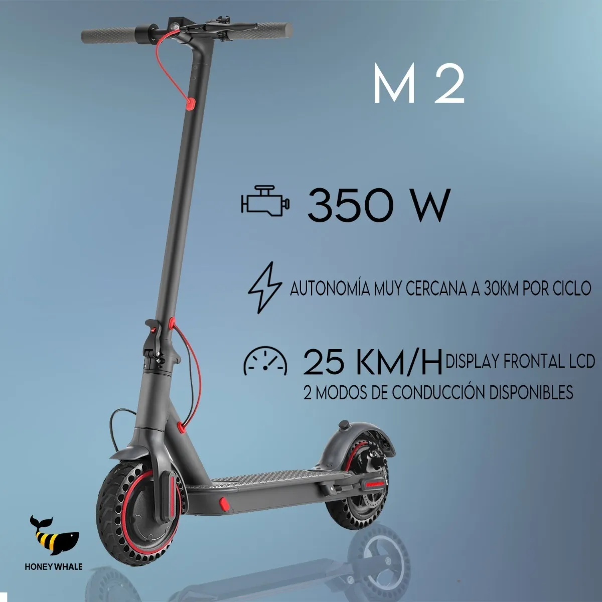 Scooter Eléctrico Honey Whale M2 Negro
