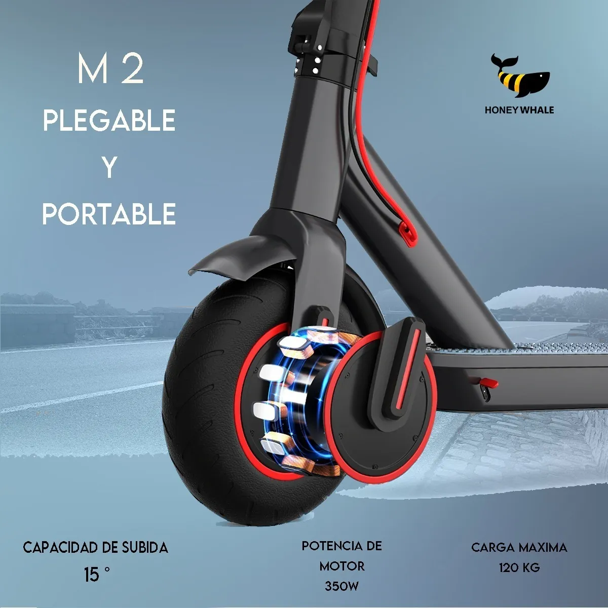 Scooter Eléctrico Honey Whale M2 Negro