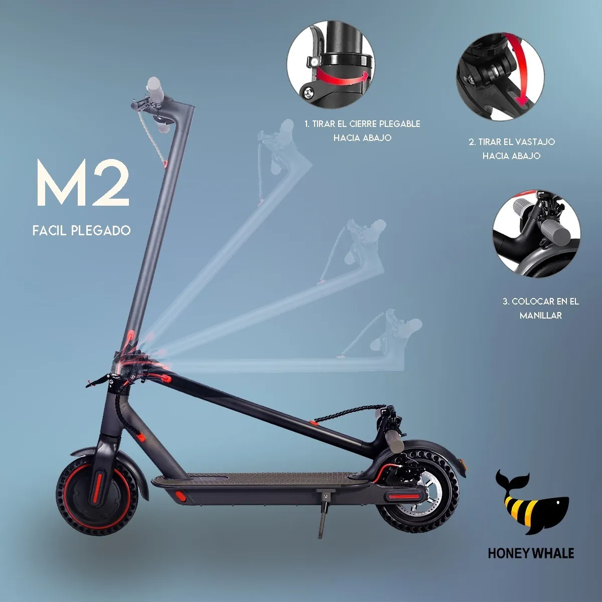 Scooter Eléctrico Honey Whale M2 Negro