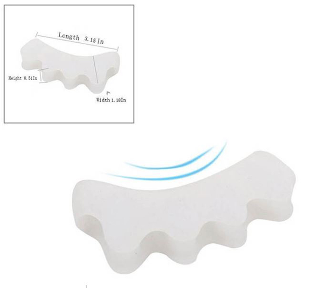 MADIOLA - Separador de Dedos del Pie, Espaciadores de Dedos, Corrector de Juanetes, Enderezador, Alivia el Juanete, Dedos Superpuestos, Dedos en Garra, Dedos de Martillo - Un Par-ROSA