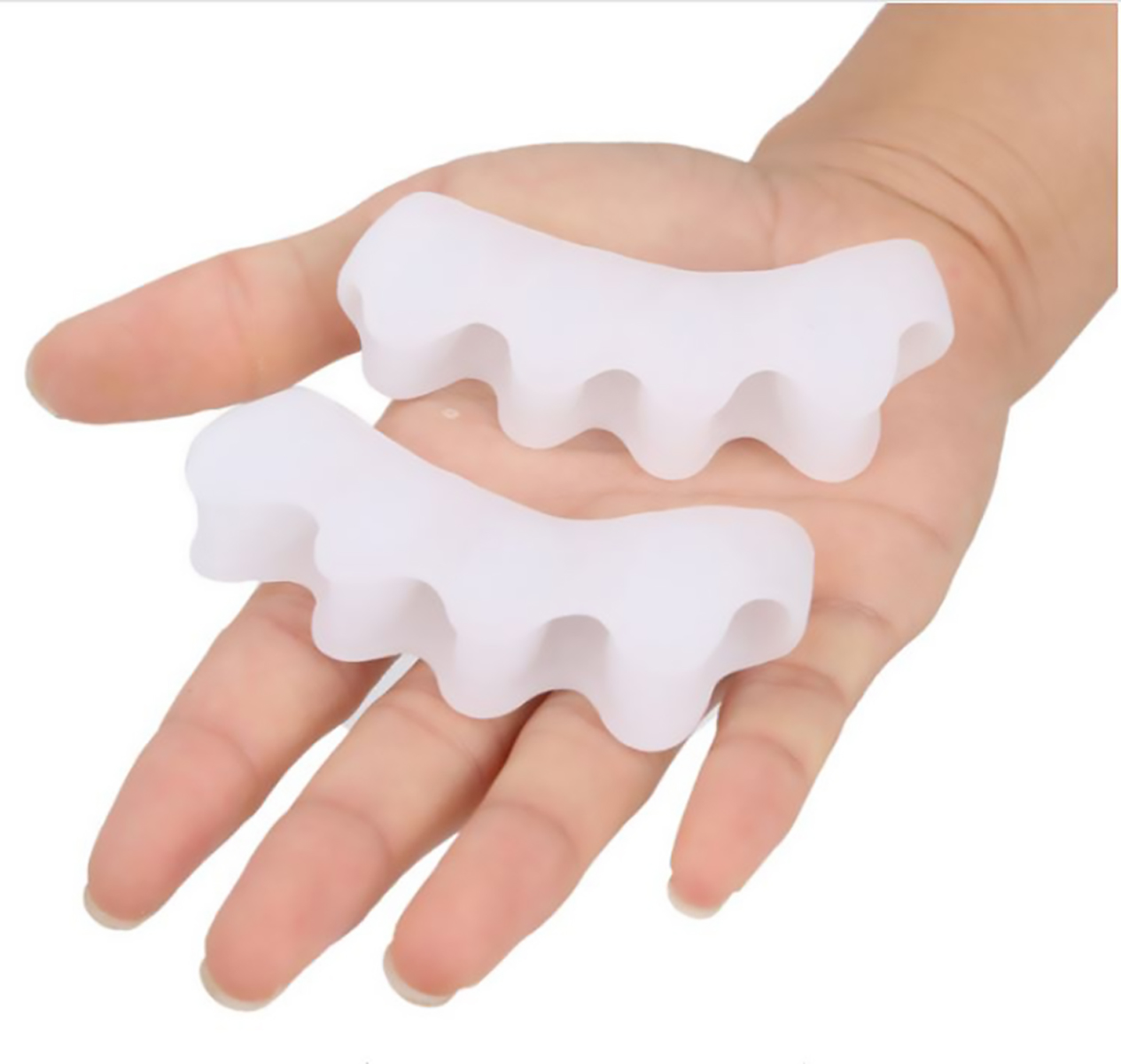 MADIOLA - Separador de Dedos del Pie, Espaciadores de Dedos, Corrector de Juanetes, Enderezador, Alivia el Juanete, Dedos Superpuestos, Dedos en Garra, Dedos de Martillo - Un Par-ROSA