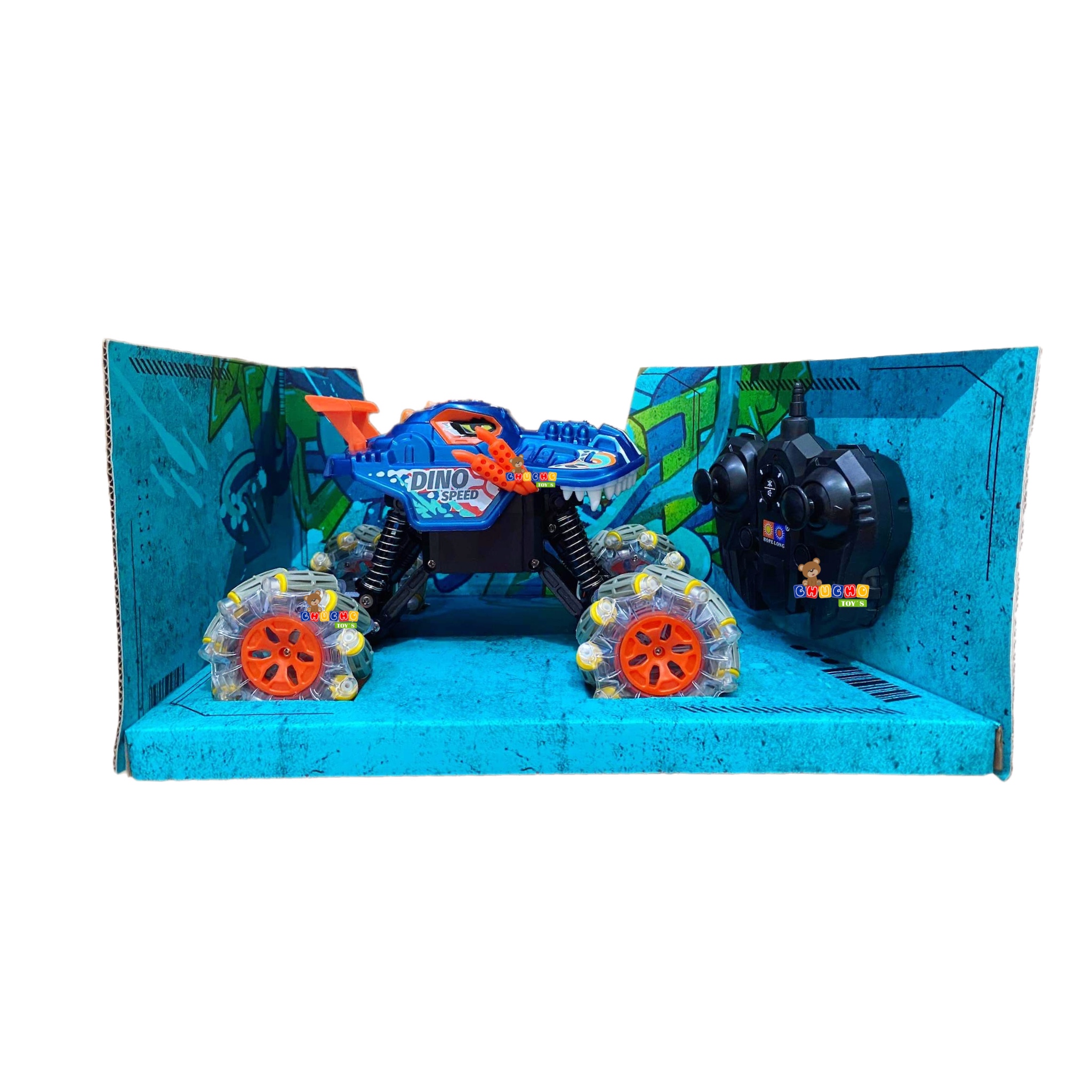 Camioneta Dinosaurio Todo Terreno A Control Remoto con Luces y Sonido Stunt