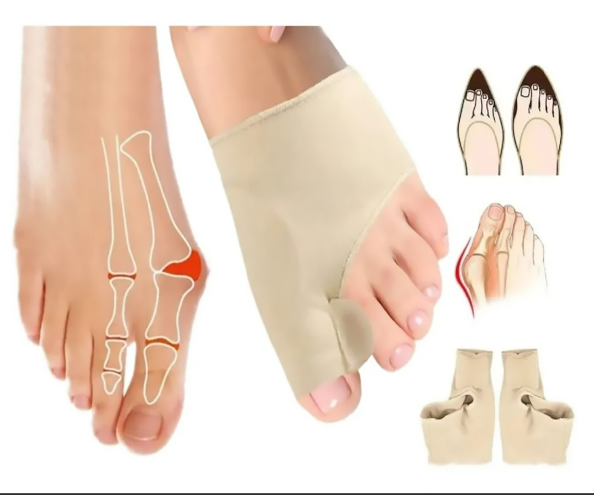 MADIOLA Almohadilla de Gel Protector de Juanetes Mangas Corrector Juanete Hallux Valgus Separador de Dedos de Pie + Liga ejercitadora. Alivia Dolor de Pies en Hombres y Mujeres Uso Dia o Noche 3 Pzas