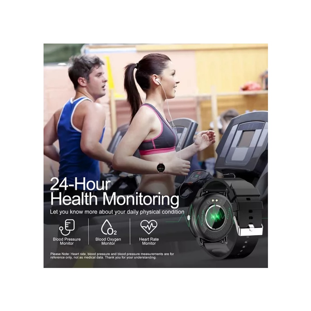 Reloj Inteligente Deportivo Impermeable Con Bluetooth, Negro